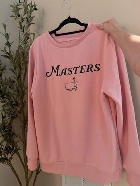 Masters Pink Logo Crewneck Sweatshirt medium NWT